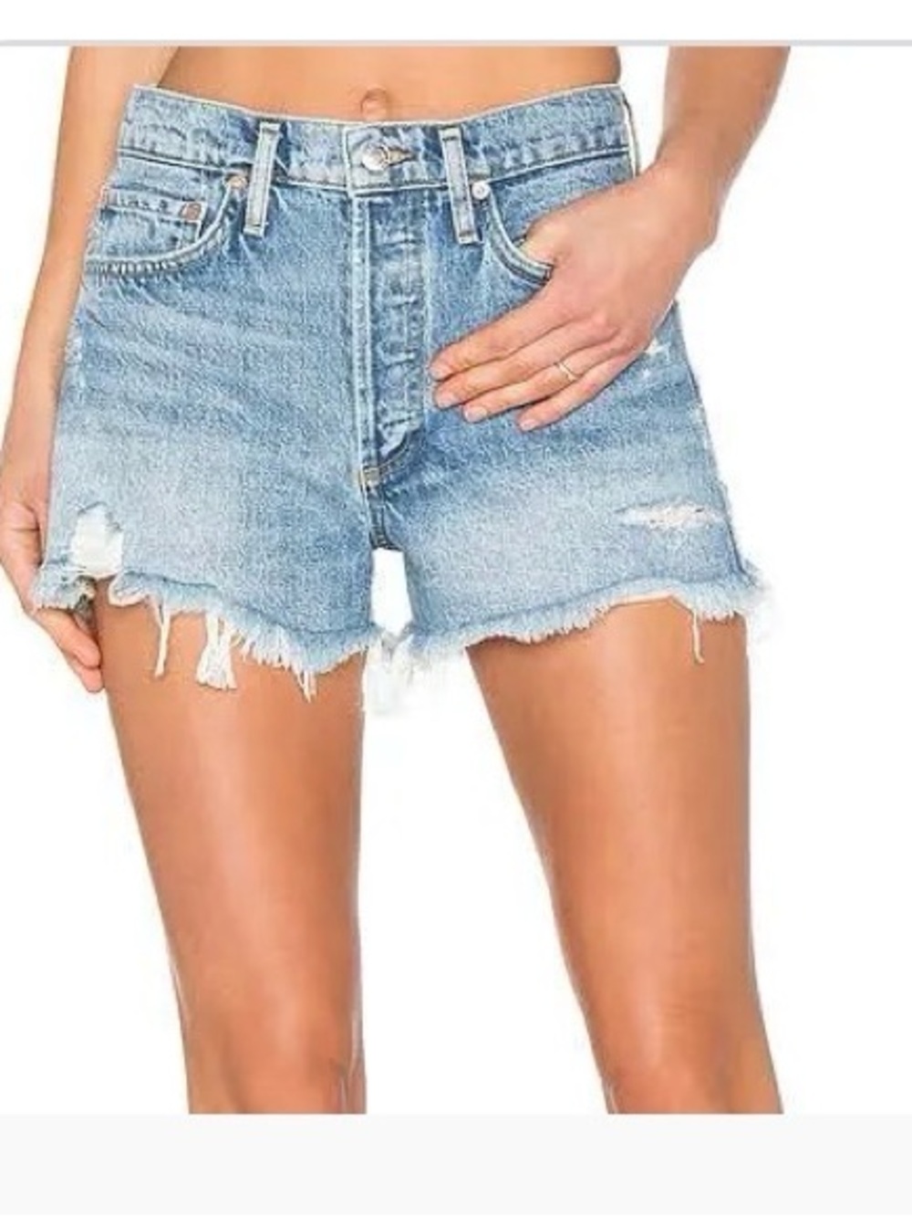 Agolde Parker Shorts Light Wash Sz 24